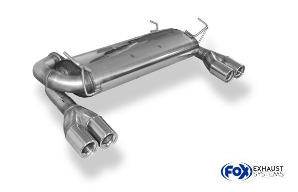 Endschalldämpfer quer Ausgang Durchmesser 70mm rechts/links  - 2x76 Typ 13 rechts/links passend für: Nissan 350Z